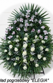 Kwiaty na pogrzeb zorganizowany przez biuro usług pogrzebowych elegia