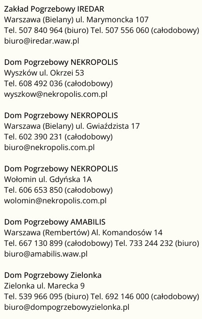 ELEGIA O FIRMIE Warszawa zaklady 2